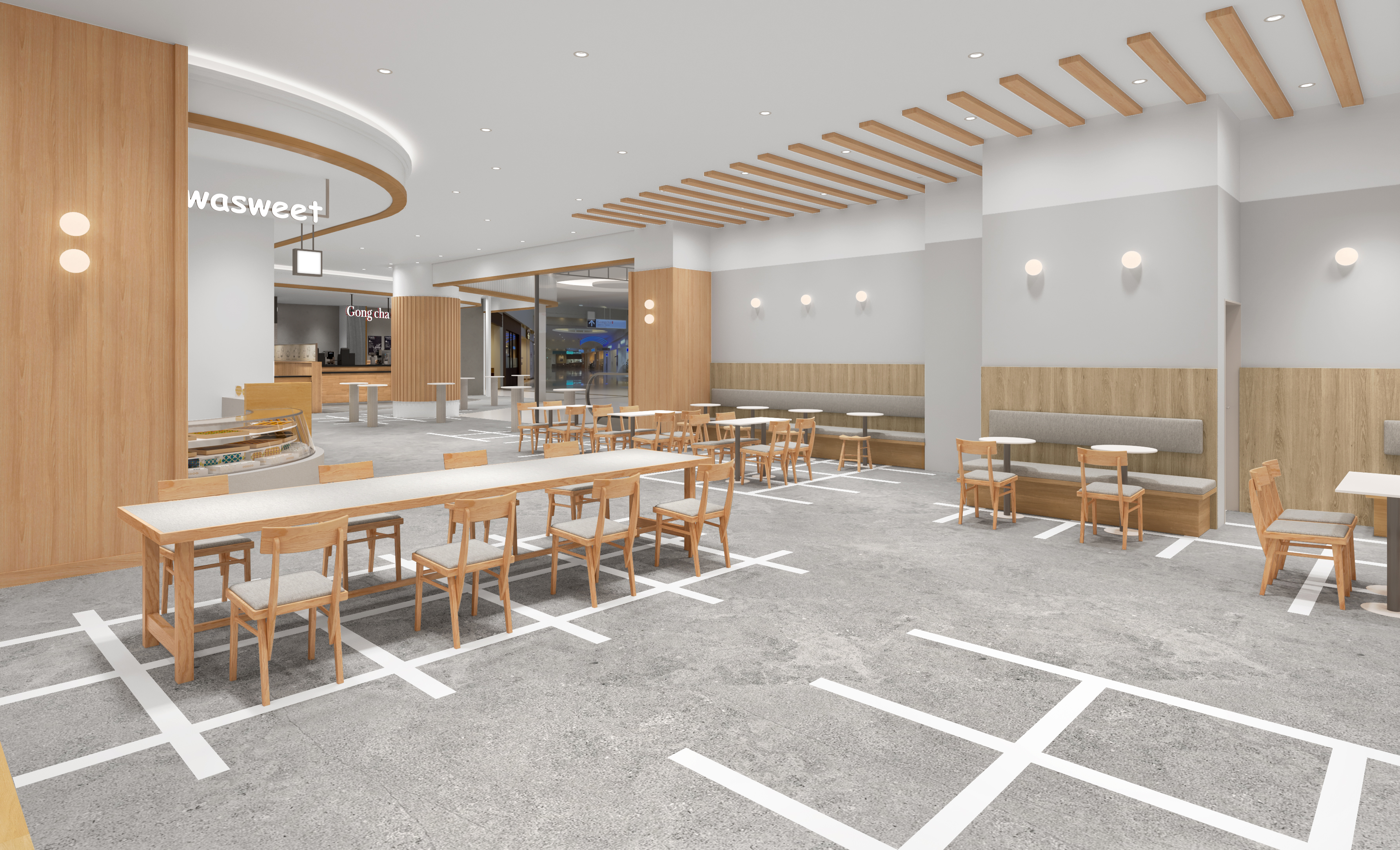 Food court seating