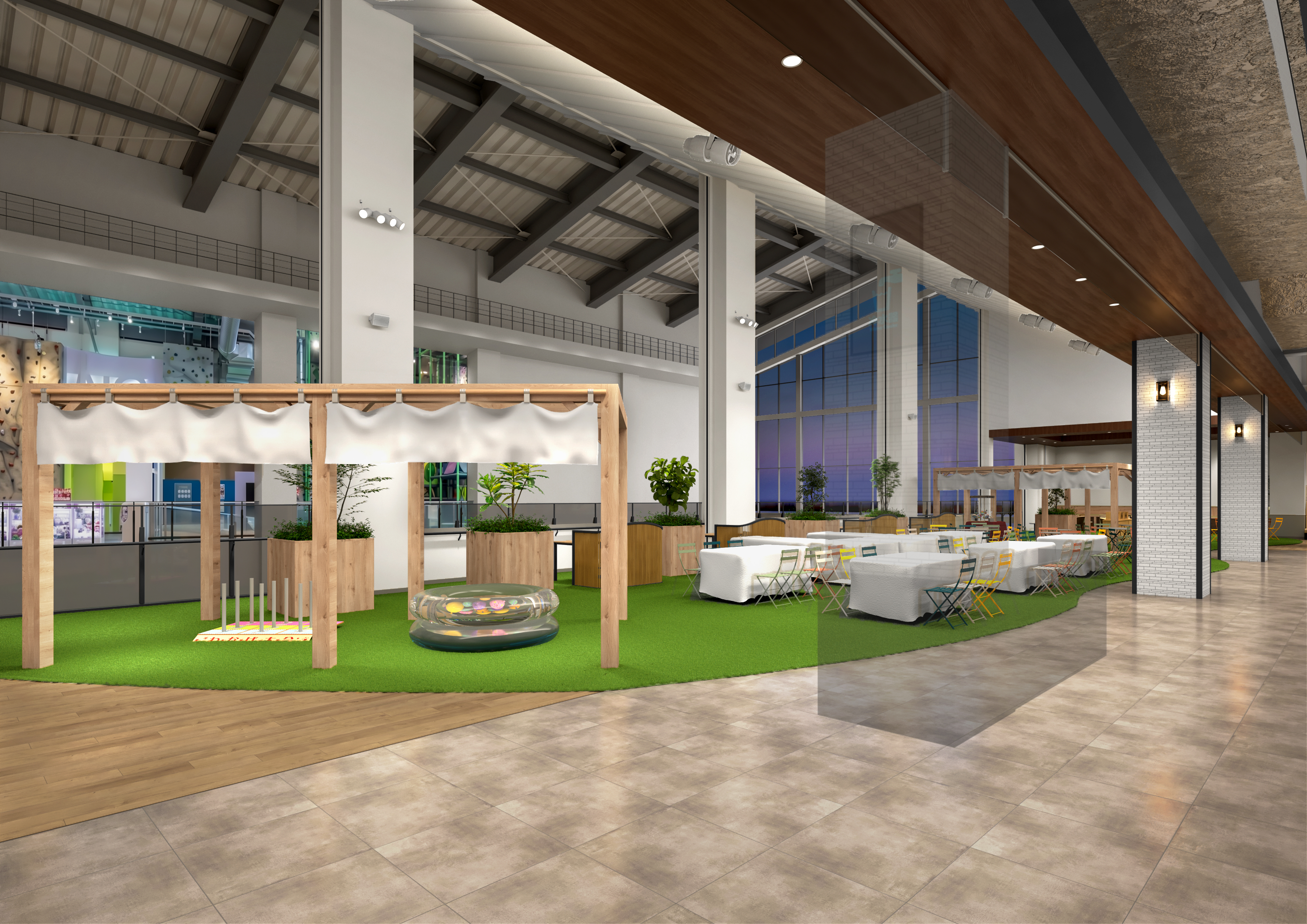 Retail dining hall overview