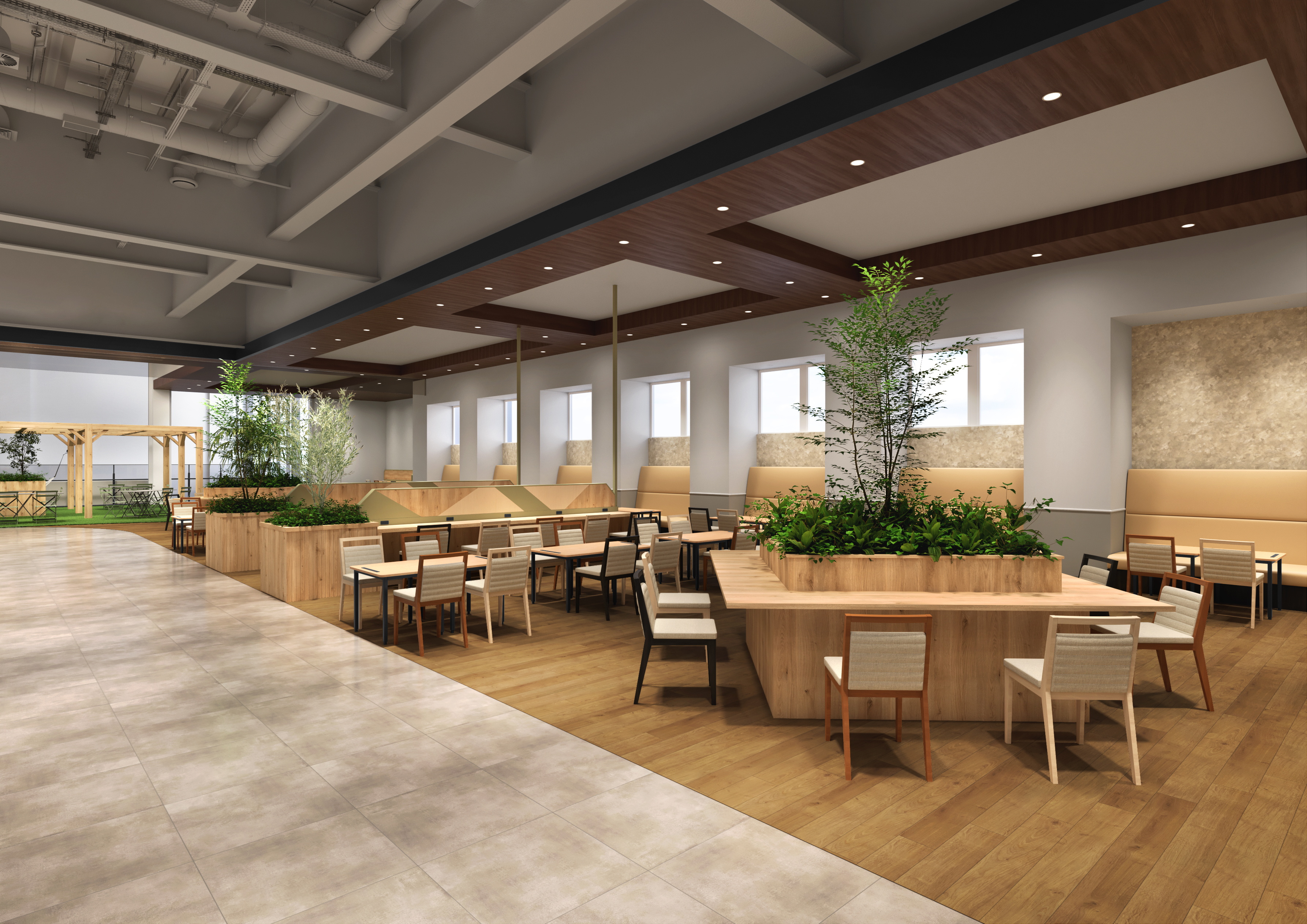 Dining hall interior