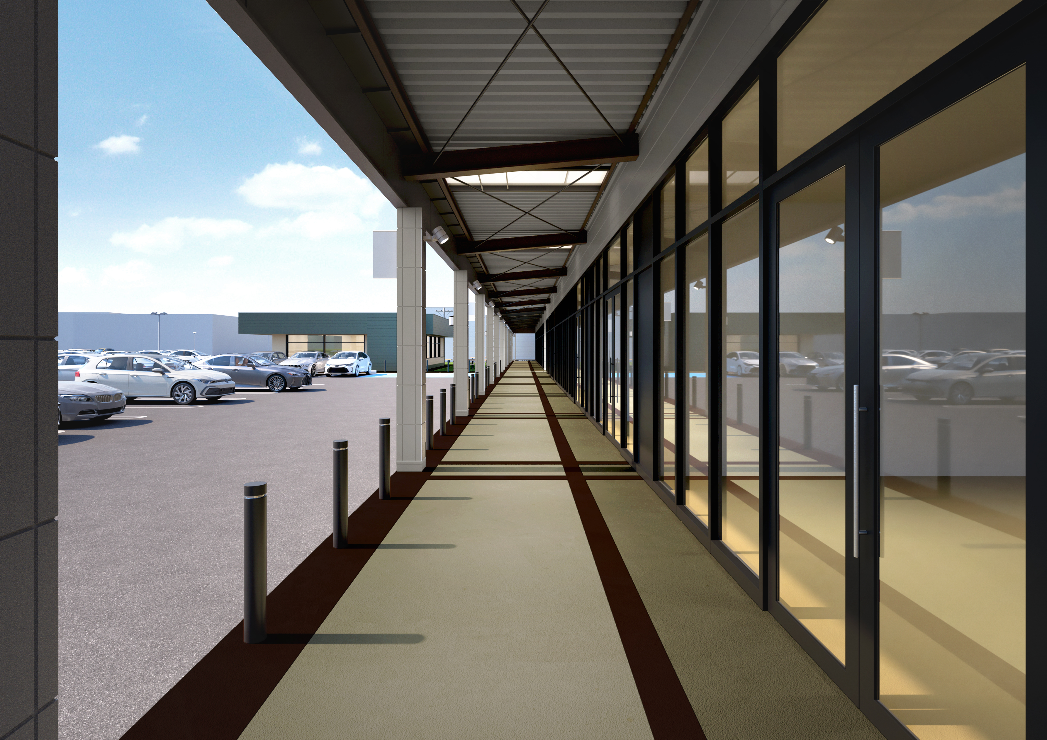 Retail center walkway